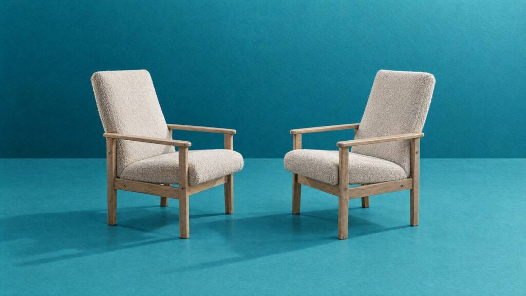 Two armchairs facing each other